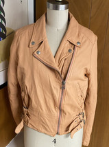 SEA New York Jacket Womens Sz S Leather Moto peach Anthropologie - £135.76 GBP