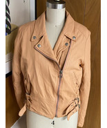 SEA New York Jacket Womens Sz S Leather Moto peach Anthropologie - £133.79 GBP