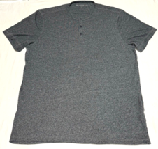John Varvatos Dark Gray Three Button Short Sleeve Round Neck Tee Size XL... - $30.98