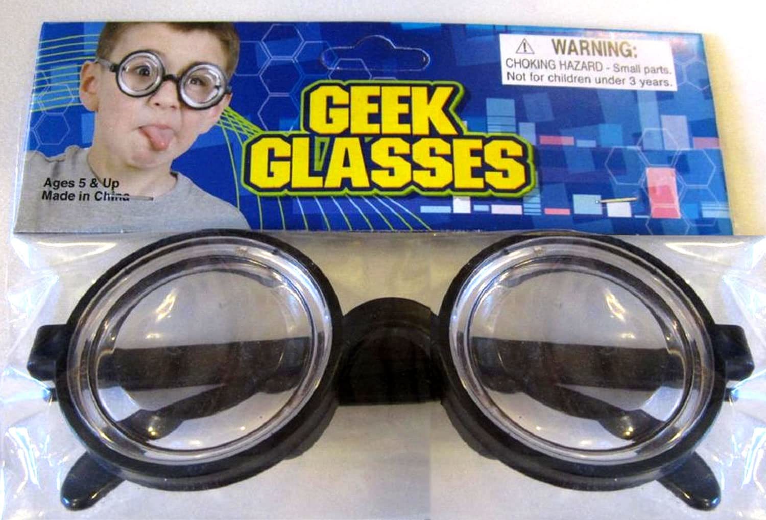 Funny Nerd Thick Lense GEEK GLASSES Professor Bookworm Cosplay Costume Accessory Item image 10