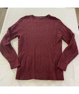 Mens Claiborne Pullover Sweater Cranberry Red Sz Large Vintage - $18.44