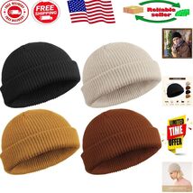 Versatile Unisex Trawler Beanie Caps – Warmth in Black, Khaki, Beige &amp; C... - $455.80 MXN