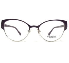 Vogue Eyeglasses Frames VO4015-B 5008 Purple Silver Cat Eye Crystals 51-18-135 - £51.09 GBP