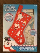 Frosty the Snowman Sew Design Make Your Own 18&quot; Felt Stocking Kit - $9.70