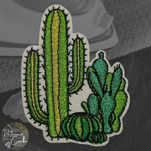 Cactus Iron On Patch Embroidered Craft Applique - $5.50 CAD