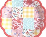 Four (4) Pioneer Woman ~ Coral Quilted Patchwork ~ 10.7&quot; Melamine Dinner... - $37.40
