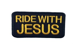 Christian New MC Motorcycle Biker Ride With Jesus Embroidered Iron On Patch 3.8&quot; - £5.49 GBP