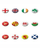 NATIONAL FLAG GOLF BALL MARKER BY ASBRI. WALES, ENGLAND, SCOTLAND, IRELA... - $80.92 MXN
