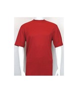 Men Dressy T-Shirt  Log-In Uomo Soft Crew Neck Silky Short Sleeves 218 Red - $55.00 CAD