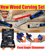 Dayplus Professional Wood Carving Chisel Set 10-Pc DIY Woodworking &amp; Car... - $48.70 CAD