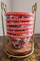 Pioneer Woman ~ 7-Piece Set ~ FANCY FLOURISH ~ 6-Ramekin Cups &amp; 1-Caddy (3) - $105.06 CAD