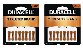 16 Pack - Size 312 Hearing Aid Batteries Duracell - £13.32 GBP