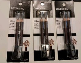 Lot of 3 2-pks CoverGirl Easy Breezy Brow Fill &amp; Define Pencils #505 RICH BROWN - £8.71 GBP