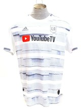 Adidas White &amp; Gray LAFC Away Authentic Short Sleeve Jersey Men&#39;s NWT - £95.91 GBP