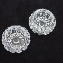 Pair Federal Glass Clear Elegant Pear Optic Pattern 1.5” Salt Dips Cella... - $14.52