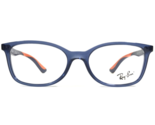 Ray-Ban Niños Gafas Monturas RB1586 3775 Azul Transparente Naranja Ojo d... - $46.25