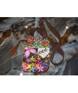 Lily Bloom Medium Floral Print Multi Pocket Crossbody Shoulder Bag Purse - $38.95 CAD