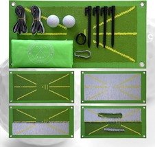 Golf Training Mat for Swing Detection Suitable Indoor &amp; Outdoor w/Real G... - £18.12 GBP