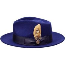Bruno Capelo Hat Australian Wool Fedora Teardrop Crushable Bel Air BL591 Navy image 2