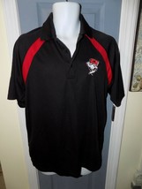 Charlotte Checkers Black Short Sleeve Golf Polo Shirt Size M Men&#39;s - £14.99 GBP