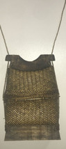 Vintage Handmade Bamboo Basket Bag Purse Mid 20th Century - $98.00