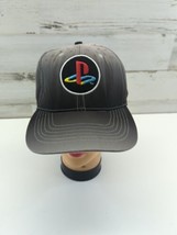Playstation Logo ThinkGeek Men&#39;s Snapback Hat Gray Gradient Flatbill Gaming - $11.65
