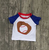 NEW Boutique Baseball Boys Short Sleeve Shirt Size 6-7 - $8.99