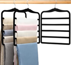 Organization and Storage,3 Pack Pants Hangers Space Saving,Closet Organizers - £7.80 GBP