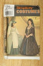 Simplicity Renaissance Costume Collection Pattern Women 7756 Size N 10 12 14 - £11.23 GBP