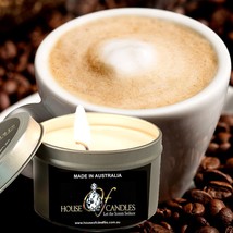 Coffee &amp; Vanilla Eco Soy Wax Scented Tin Candles, Vegan Friendly, Hand Poured - £11.96 GBP+