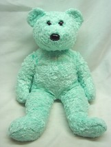 Ty Beanie Buddies Light Teal Teddy Bear 12&quot; Plush Stuffed Animal Toy 2002 - £14.40 GBP