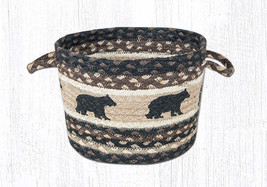 Earth Rugs UBP-313 Black Bear Printed Utility Basket 9&quot; x 7&quot; - £38.71 GBP