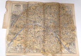 Vtg Early Paris Map Drawn L. Guilmin Engraved A Demersseman Publisher A.... - $125.00