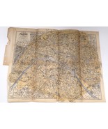 Vtg Early Paris Map Drawn L. Guilmin Engraved A Demersseman Publisher A.... - £98.57 GBP