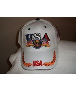 USA w/flags and seal on a new white cap w/tags  - €17,37 EUR