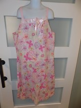 Talbots Kids Pink W/FLOWERS Lined Dress Size 18 Girl&#39;s New - £28.71 GBP