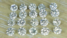 20pc 1.6mm Natural Loose Brilliant Cut Diamond I1 Clarity J Color Round ... - £77.09 GBP