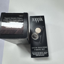 (2)Toppik Eyebrow Building Set Fiber Dark Brown Keratin BNIB - $19.80