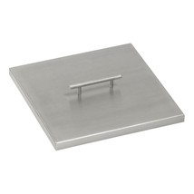American Fireglass CV-SQP-12 12 in. Stainless Steel Cover for Square Dro... - £136.86 GBP