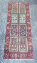 2x5 Hand Knotted Afghan Runner Rug - Tribal Hallway Entryway Stairs Runn... - $208.00