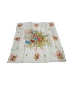 Vintage Hadson Floral Silk Blend Scarf Japan Water Repellent Mid Century - $28.80