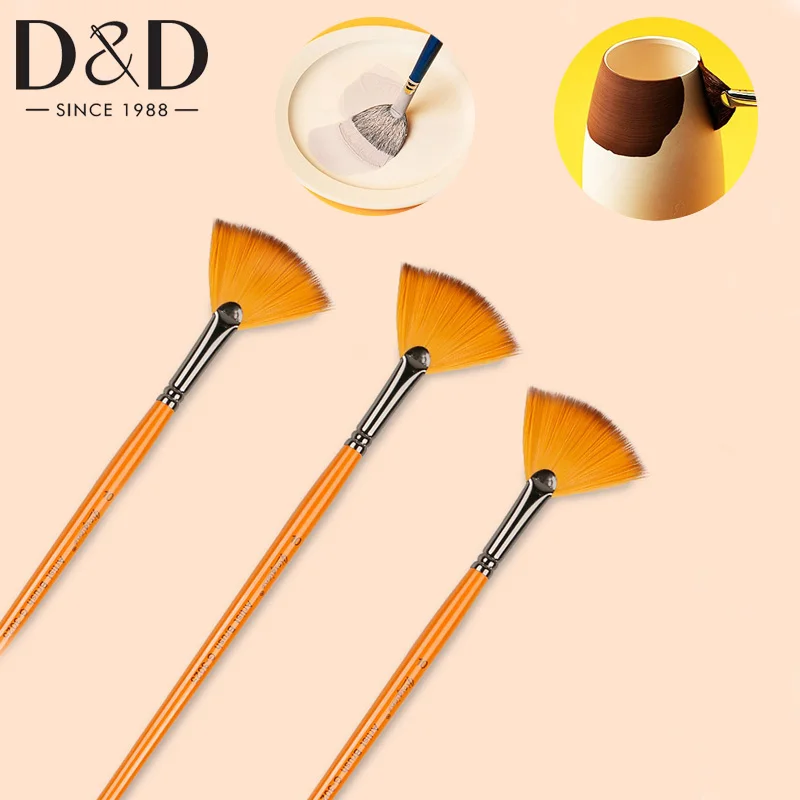 Pottery Soft Hair Fan shaped Brush Good Water Absorption DIY Ceramic Lar... - $6.42