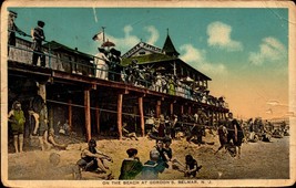Rare Belmar Nj Postcard -ON The Beach At Gordon&#39;s c,1915 bk51 - £7.00 GBP