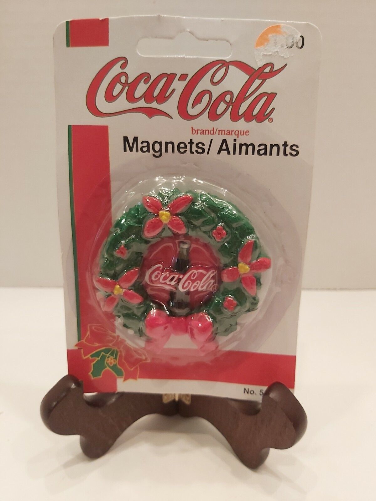 Vtg 1997 Coca Cola Coke Christmas Wreath Magnet NOS - $11.65