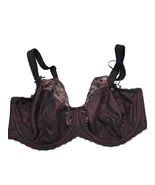 Fantasie FL2112 Vivienne Plunge Bra 34FF Black &amp; Purple Lace Underwire L... - €32,97 EUR