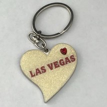 Las Vegas Keychain Souvenir Vintage Metal Glitter Bling - £8.20 GBP