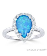 Lab-Created Opal &amp; CZ Crystal Right-Hand Cocktail Ring in .925 Sterling ... - $41.54 CAD+