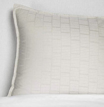 Sferra Linee Ivory King Sham 100% Cotton Sateen Jacquard Italy Geometric... - $1,084.20 MXN