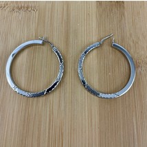 VTG 925 Elegant Hoop Endless Earrings Jordan MOM Sterling Silver  - $19.79