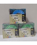Lot of 3 - 10 Pack Fujifilm Mini Color Discs CD-R 210MB 24X Write Spd w/... - $547.84 MXN